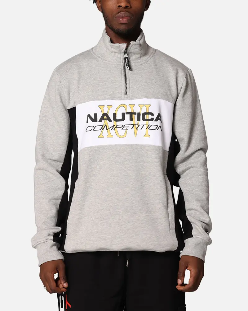 Nautica Mallard 1/4 Zip-Up Top Grey Marle 1