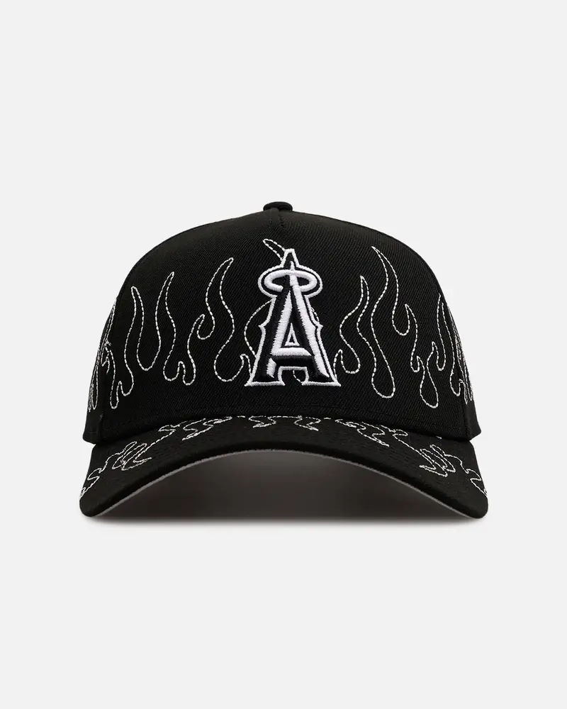New Era Anaheim Angels 'Outline Flames' 9Forty A-Frame Snapback Black 1