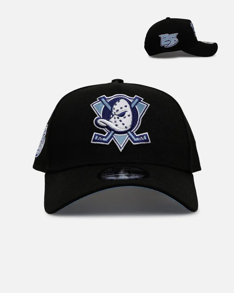 New Era Anaheim Ducks 'Black And Sky Blue' 9Forty A-Frame Snapback Black/Sky Blue 1