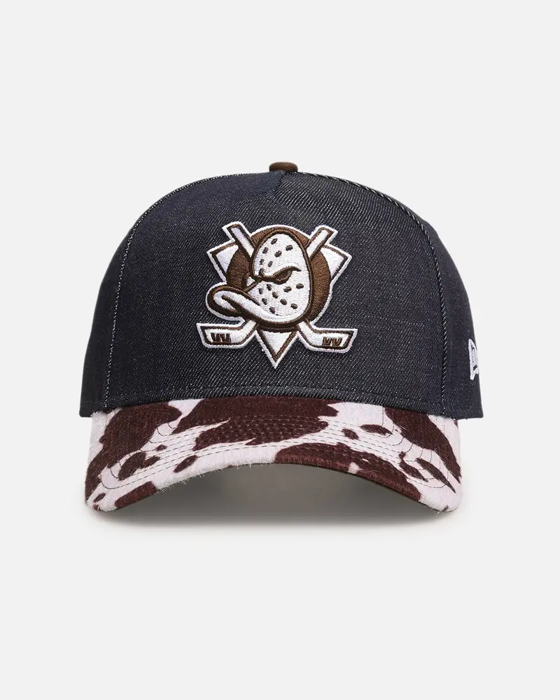 New Era Anaheim Ducks 'Denim Cowhide' 9Forty A-Frame Snapback Navy 1