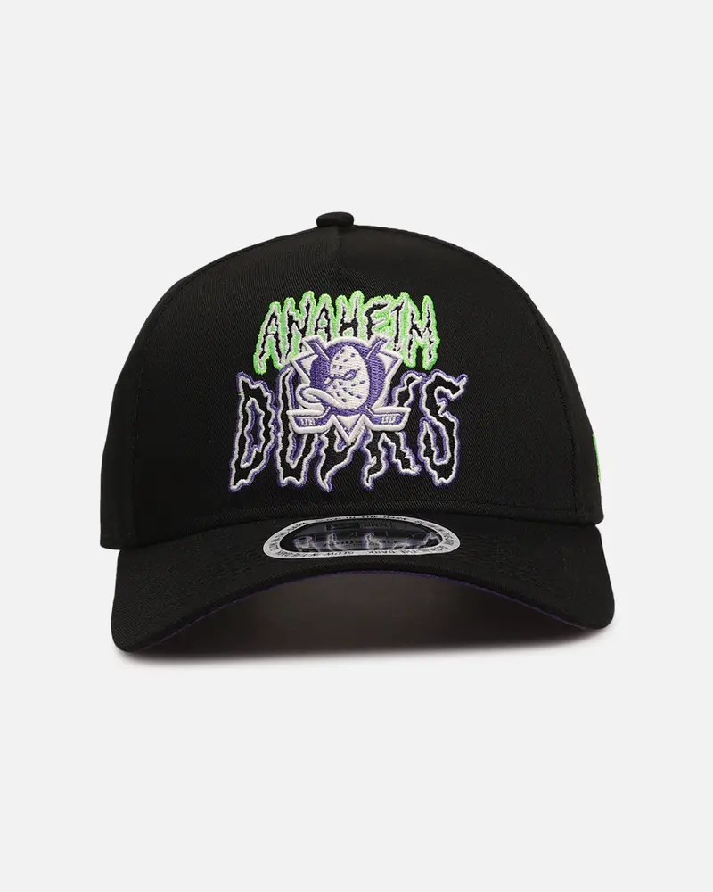 New Era Anaheim Ducks 'Spooky Script' 9Forty A-Frame Snapback Black/Green/Purple 1