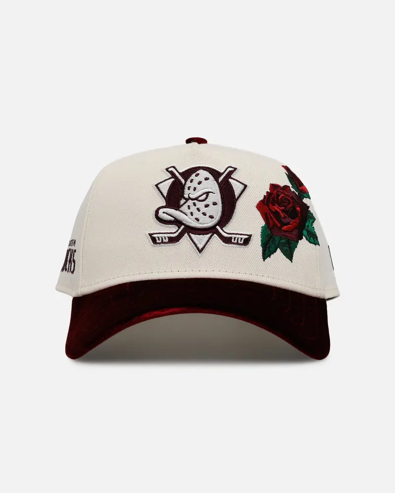 New Era Anaheim Ducks 'Velvet Roses' 9Forty A-Frame Snapback Chrome 1