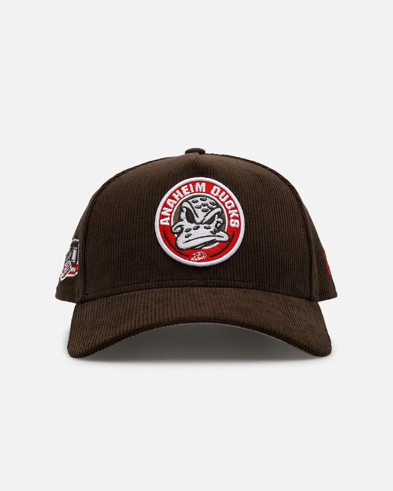 New Era Anaheim Ducks 'Walnut Cord' 9Forty A-Frame Corduroy Snapback Walnut 1