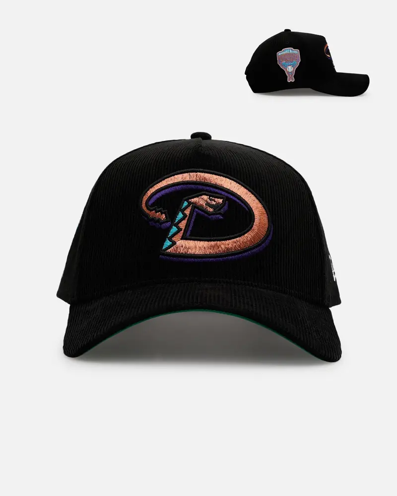 New Era Arizona Diamondbacks 'Black Cord' 9Forty A-Frame Corduroy Snapback Black 1