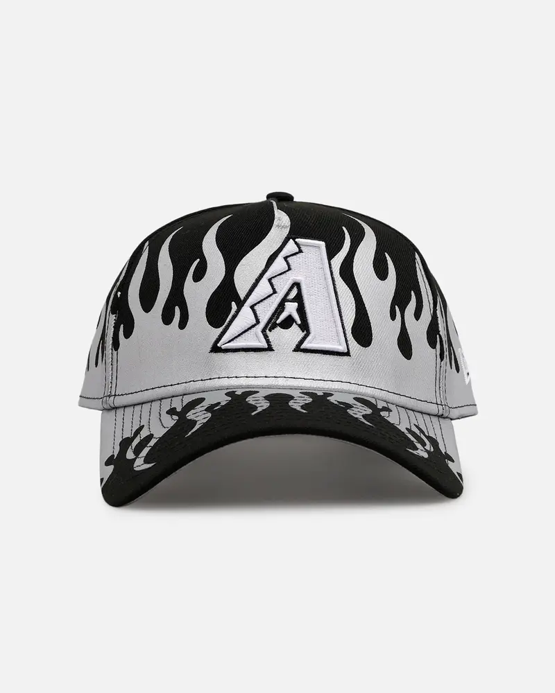 New Era Arizona Diamondbacks 'Metallic Flames' 9Forty A-Frame Snapback Black/Silver 1