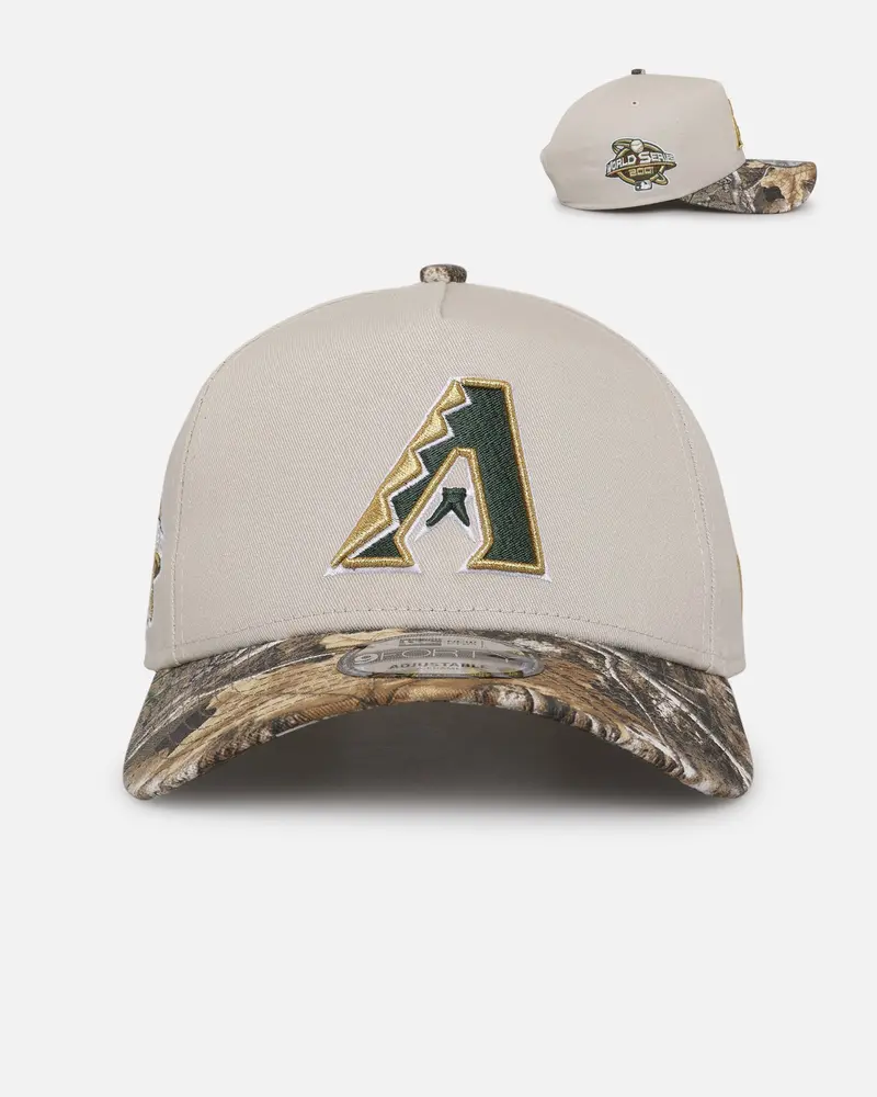 New Era Arizona Diamondbacks 'Real Tree Stone' 9Forty A-Frame Snapback Stone 1
