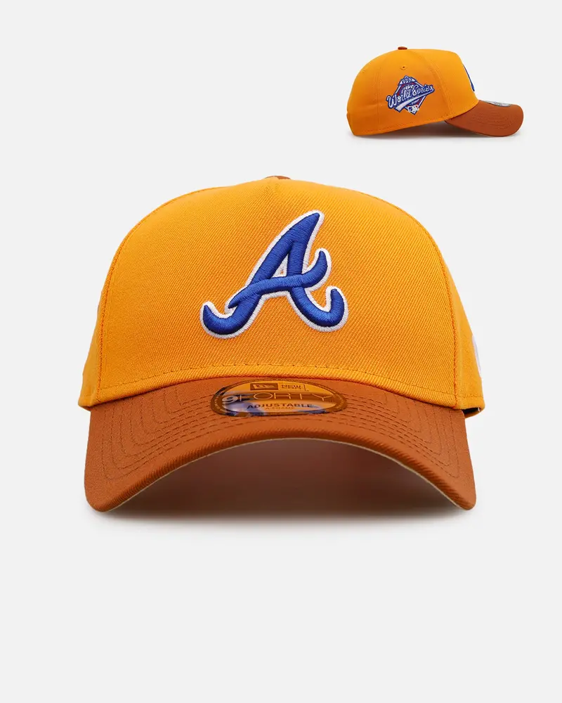 New Era Atlanta Braves 'Beer' 9Forty A-Frame Snapback Gold/Brown 1