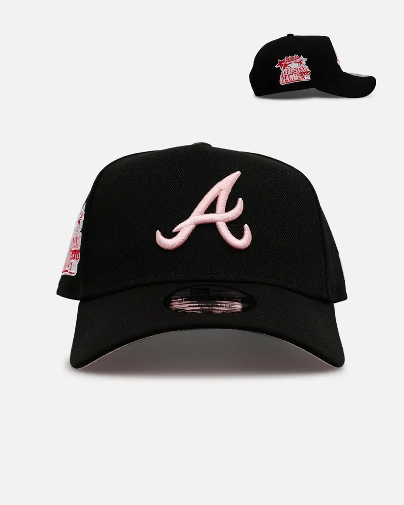 New Era Atlanta Braves 'Black And Pink' 9Forty A-Frame Snapback Black/Pink 1