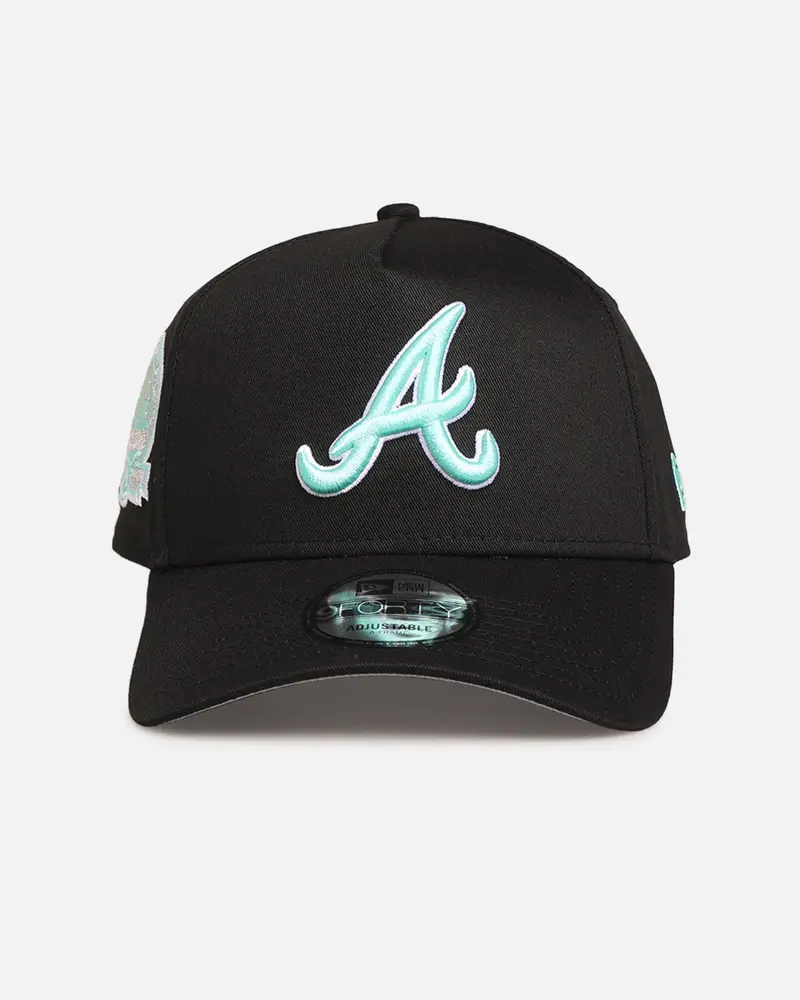New Era Atlanta Braves 'Black Aqua' 9Forty A-Frame Snapback Black/Aqua 1