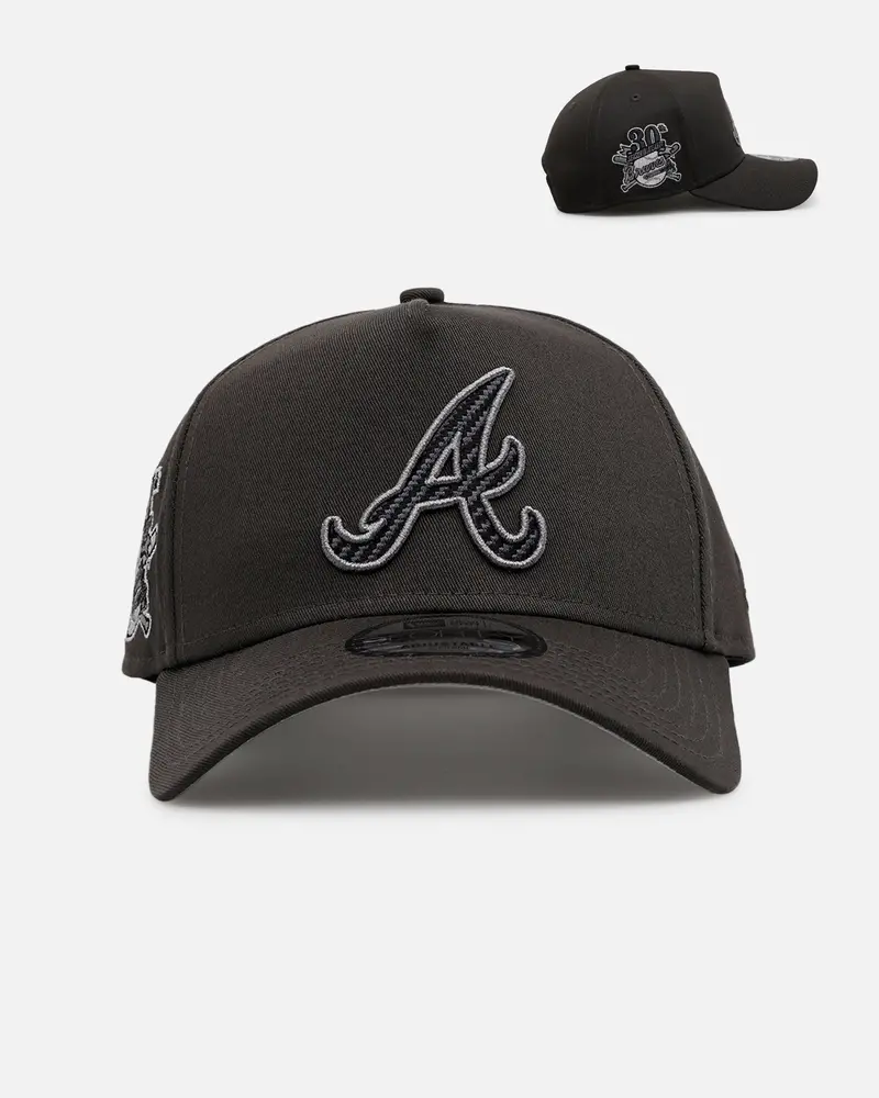 New Era Atlanta Braves 'Carbon Weave' 9Forty A-Frame Snapback Black 1