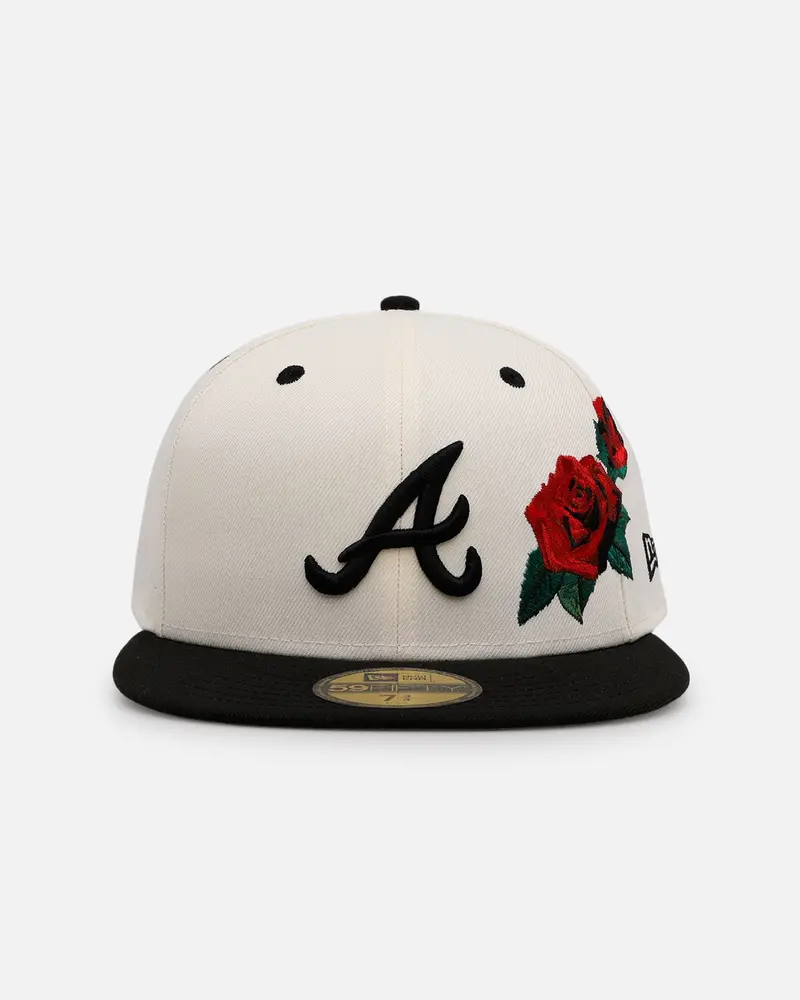 New Era Atlanta Braves 'Chrome Black Roses' 59Fifty Fitted Chrome/Black 1