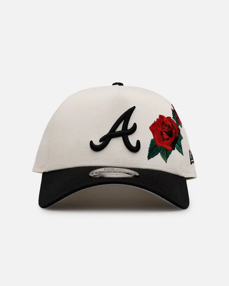 New Era Atlanta Braves 'Chrome Black Roses' 9Forty A-Frame Snapback Chrome/Black 1