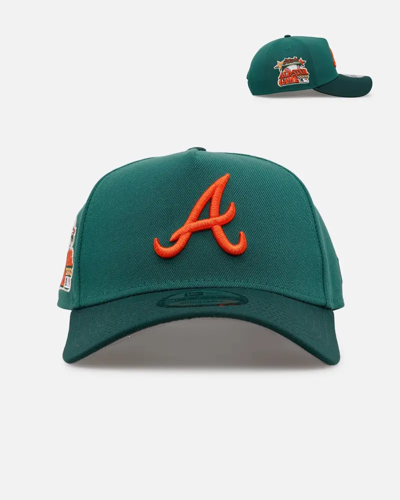 New Era Atlanta Braves 'Citrus 2.0' 9Forty A-Frame Snapback Dark Green/Orange 1