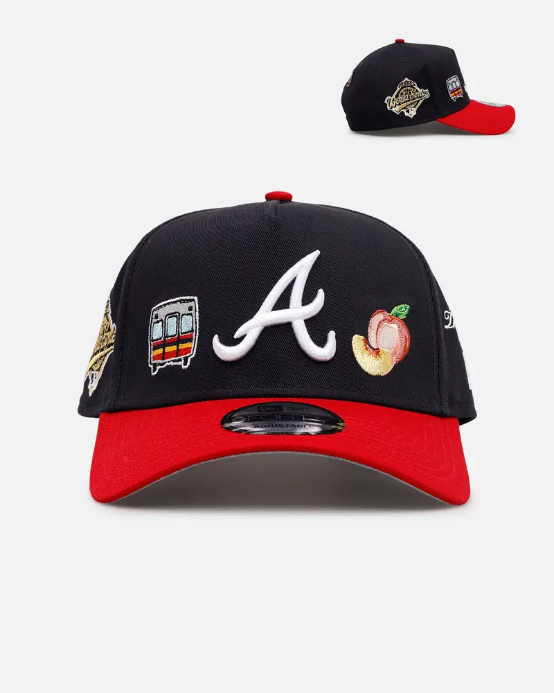 New Era Atlanta Braves 'City Icons' 9Forty A-Frame Snapback Navy/Red 1