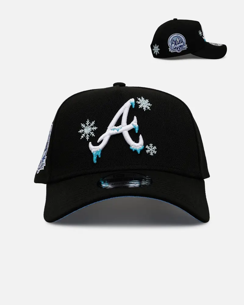 New Era Atlanta Braves 'Cold As Ice' 9Forty A-Frame Snapback Black 1