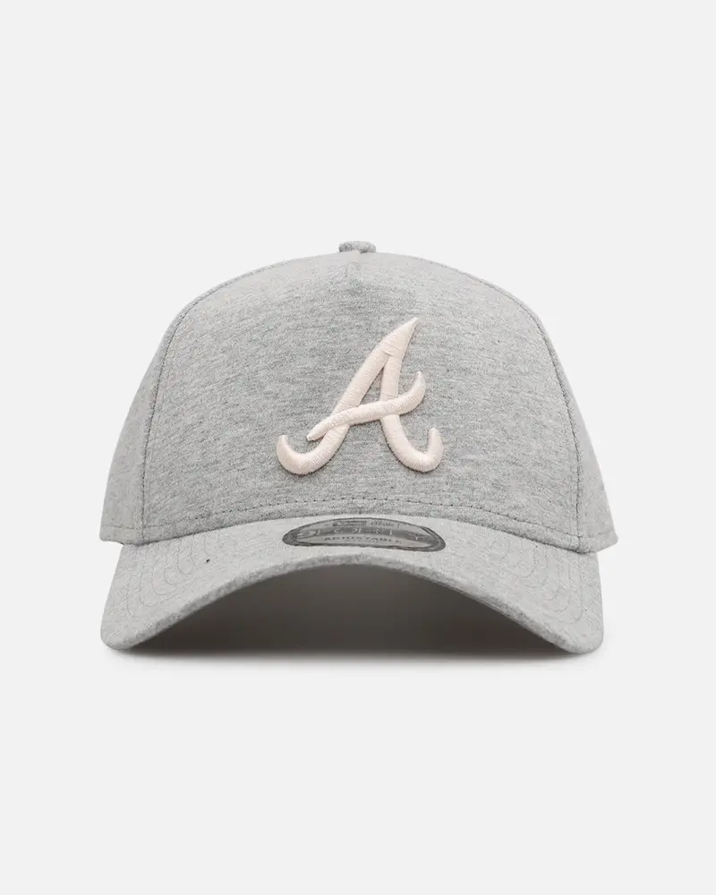 New Era Atlanta Braves 'Cozy' 9Forty A-Frame Strapback Heather Grey 1