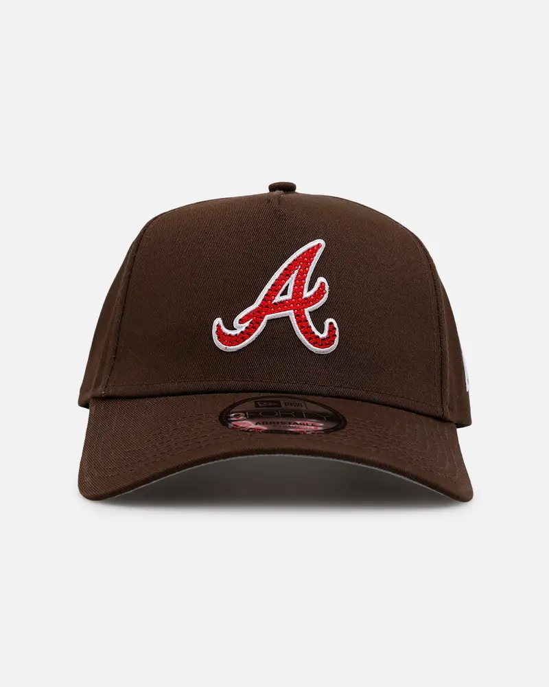 New Era Atlanta Braves 'Diamante' 9Forty A-Frame Snapback Walnut 1