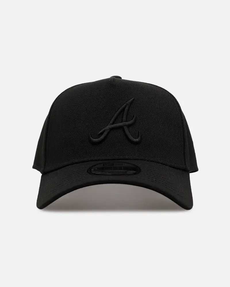 New Era Atlanta Braves 'Easy Black' 9Forty A-Frame Snapback Black/Black 1