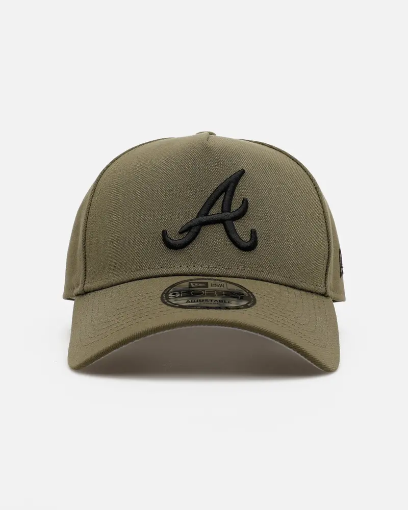 New Era Atlanta Braves 'Easy Olive' 9Forty A-Frame Snapback Olive 1