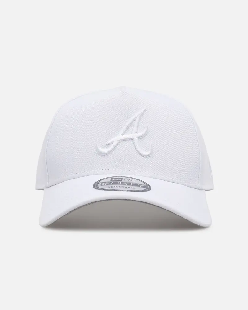 New Era Atlanta Braves 'Easy White' 9Forty A-Frame Snapback White/White 1