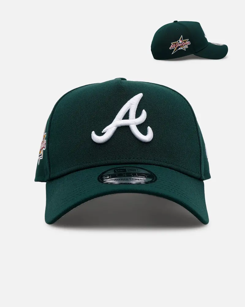 New Era Atlanta Braves 'Evergreen' 9Forty A-Frame Snapback Dark Green 1