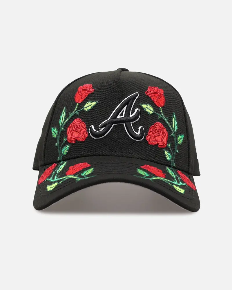 New Era Atlanta Braves 'Garden' 9Forty A-Frame Snapback Black 1