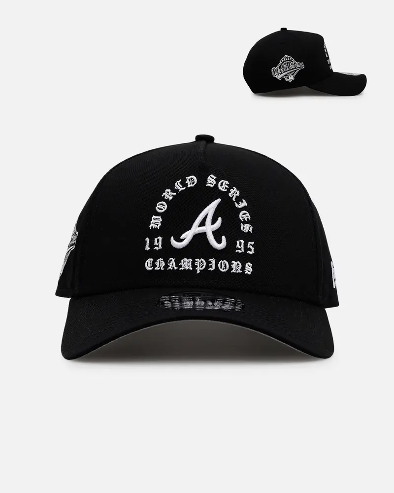 New Era Atlanta Braves 'Gothic Arch 2.0' 9Forty A-Frame Snapback Black/White 1