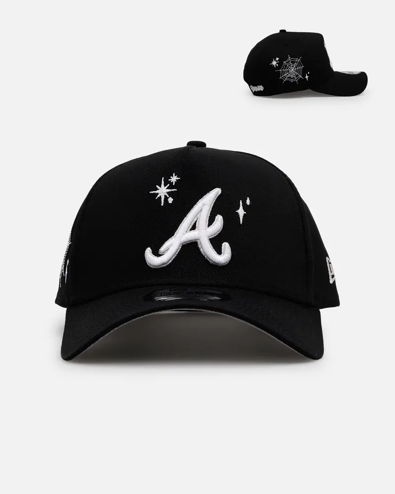 New Era Atlanta Braves 'Grit 3.0' 9Forty A-Frame Snapback Black/White 1