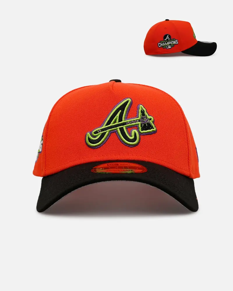 New Era Atlanta Braves 'Halloween' 9Forty A-Frame Snapback Orange/Black 1