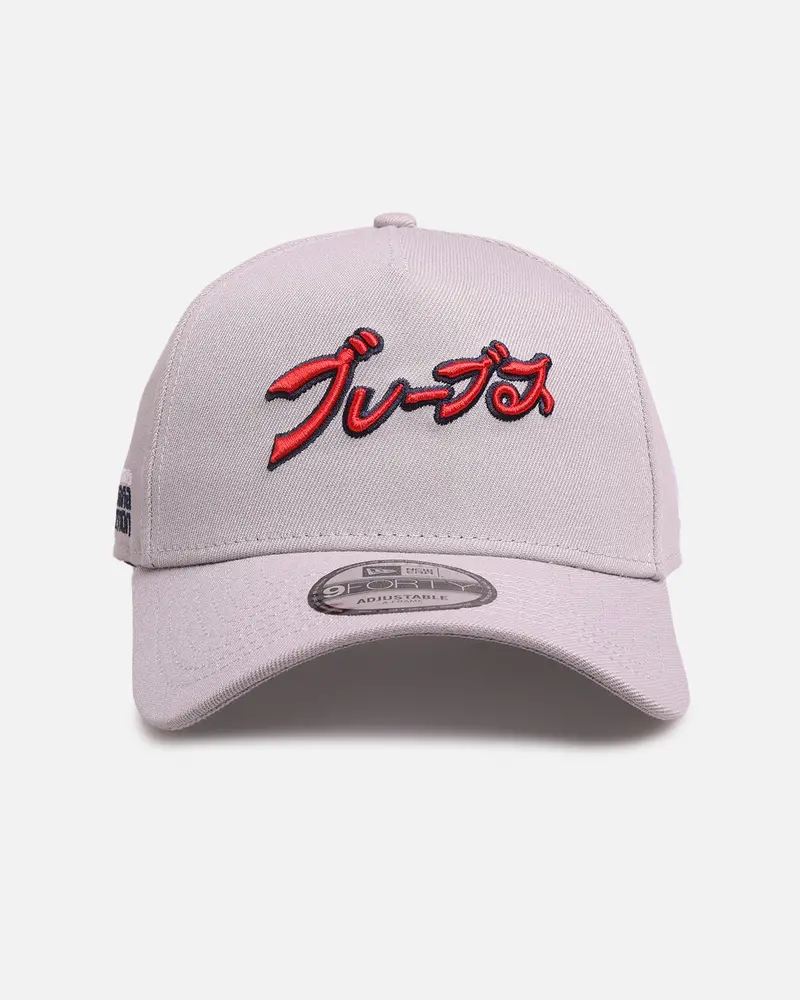 New Era Atlanta Braves 'Hyperfly Katakana X Mlb' 9Forty A-Frame Snapback Grey 1