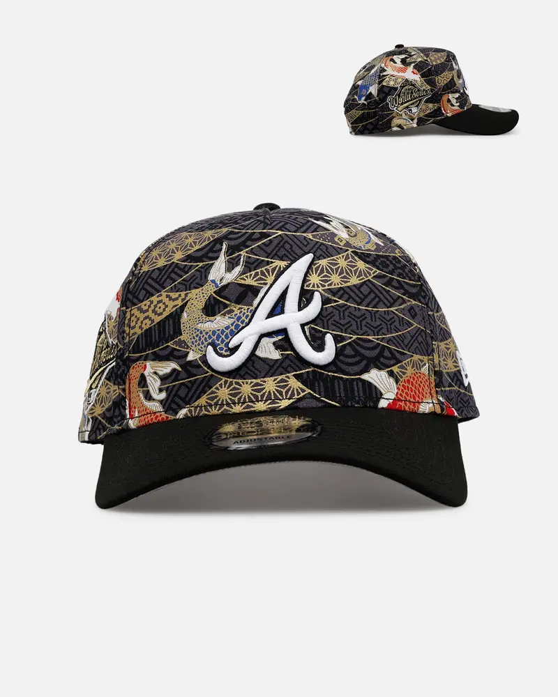 New Era Atlanta Braves 'Koi' 9Forty A-Frame Snapback Black/Multi-Colored 1