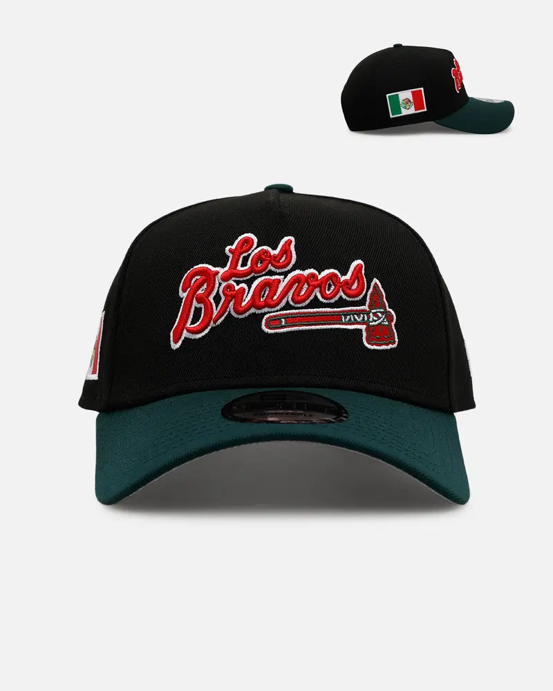 New Era Atlanta Braves 'Mexican Independence Day 2.0' 9Forty A-Frame Snapback Black/Green 1