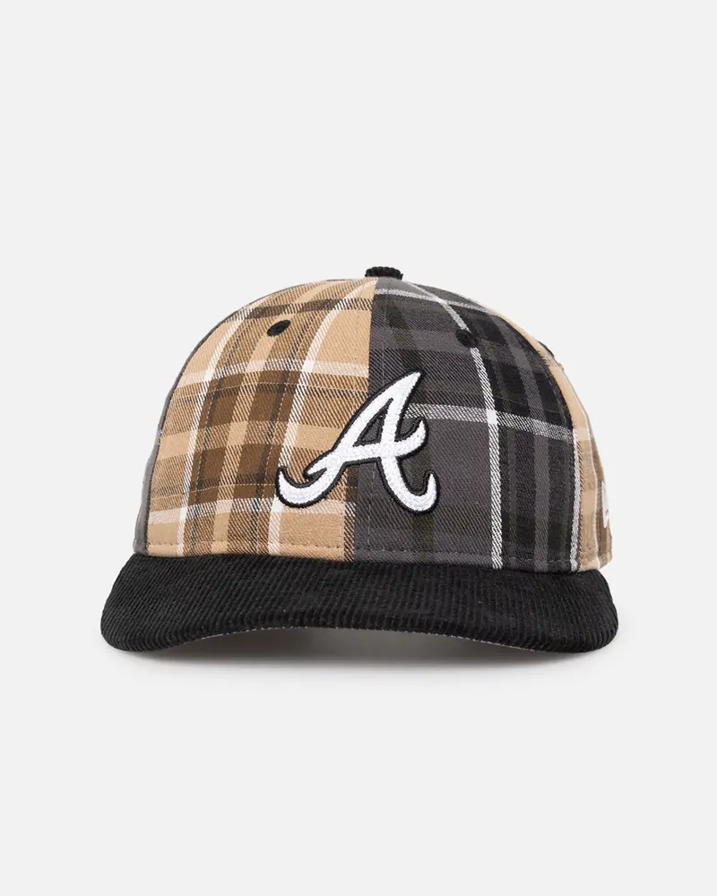 New Era Atlanta Braves 'Multi Panel Plaid' 9Fifty High Crown Strapback Plaid 1