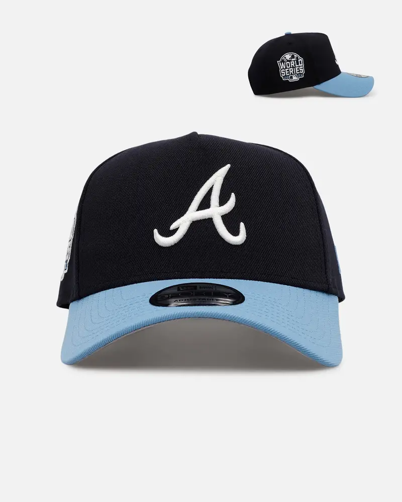 New Era Atlanta Braves 'Ocean' 9Forty A-Frame Snapback Navy/Sky Blue 1
