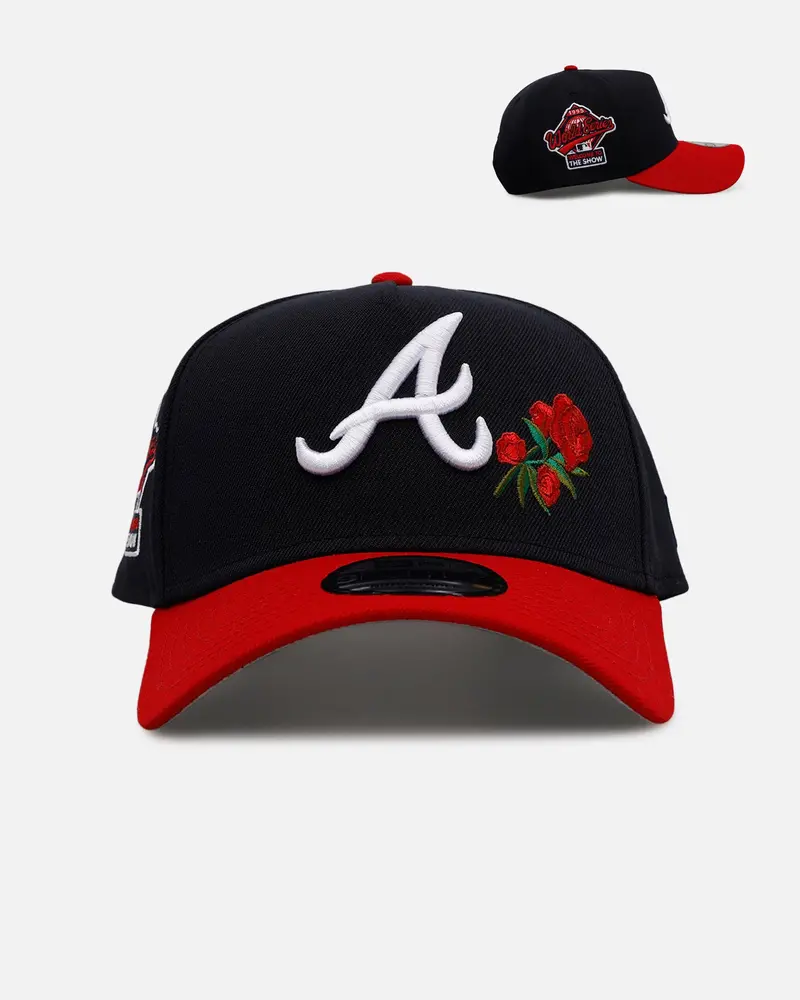 New Era Atlanta Braves 'Official Team Color Rose' 9Forty A-Frame Snapback Official Team Color 1