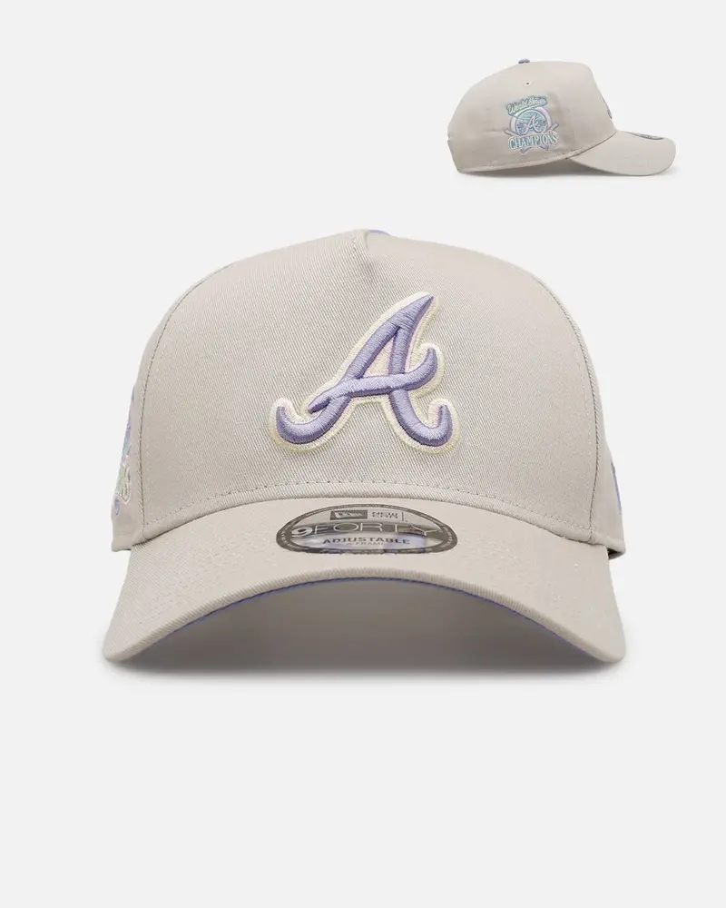 New Era Atlanta Braves 'Pastel 2.0' 9Forty A-Frame Snapback Stone 1
