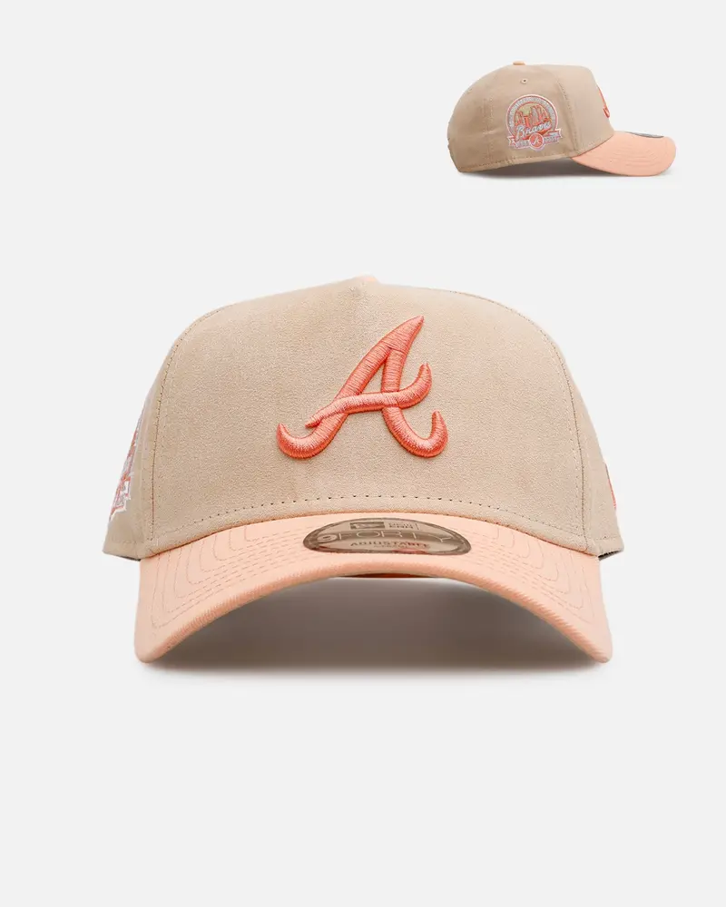 New Era Atlanta Braves 'Peach Suede' 9Forty A-Frame Snapback Peach 1