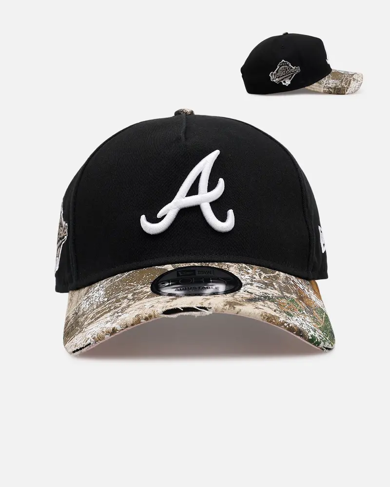 New Era Atlanta Braves 'Seasoned Camo' 9Forty A-Frame Snapback Black/Camo 1