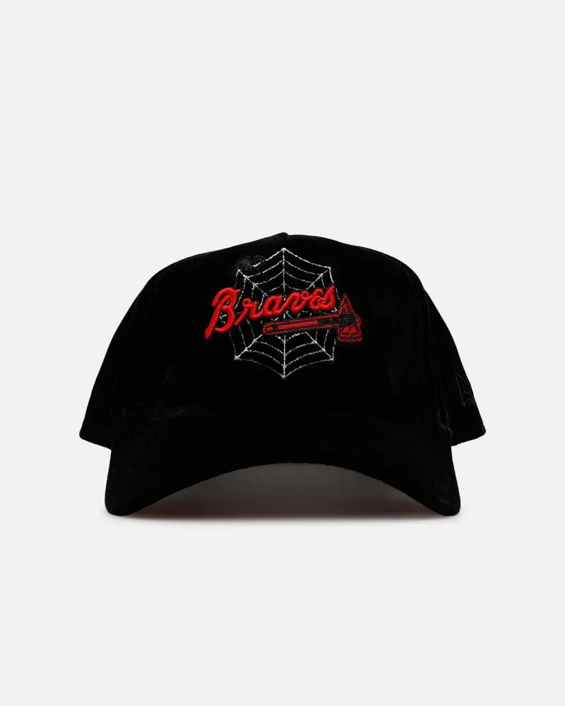 New Era Atlanta Braves 'Spider Web' 9Forty A-Frame Snapback Black/Red 1