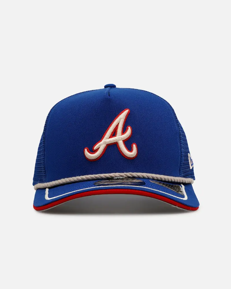New Era Atlanta Braves 'Spring Injection' 9Fifty A-Frame Trucker Snapback Blue 1