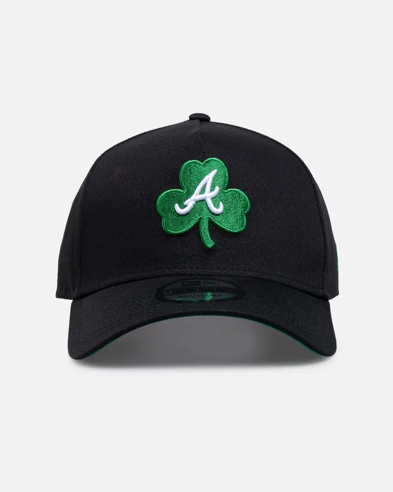 New Era Atlanta Braves 'St.Patrick's Day' 9Forty A-Frame Snapback Black/Green 1