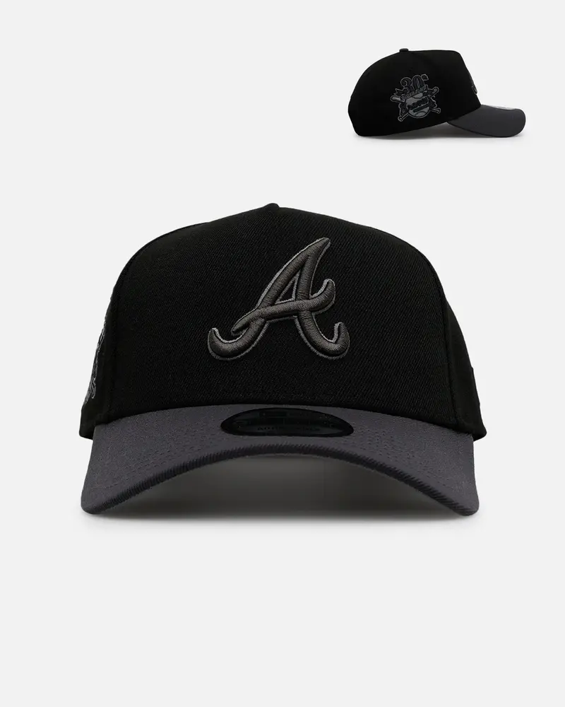 New Era Atlanta Braves 'Stealth' 9Forty A-Frame Snapback Black/Charcoal 1