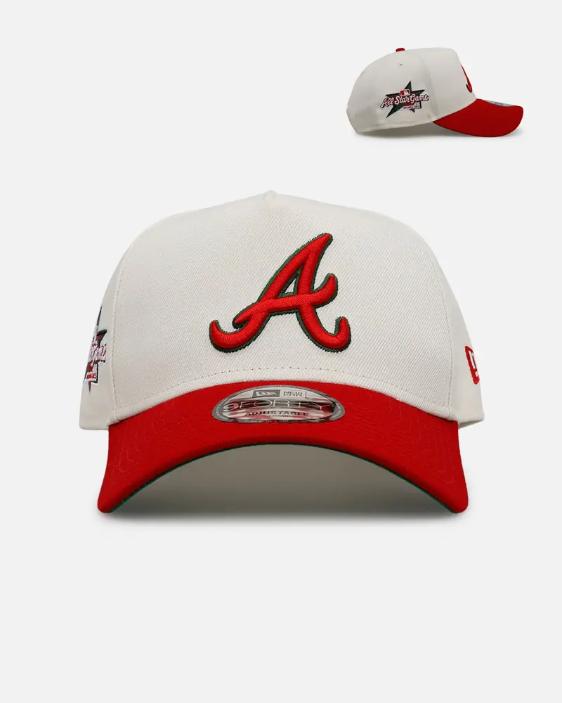 New Era Atlanta Braves 'Strawberry' 9Forty A-Frame Snapback Chrome/Red 1