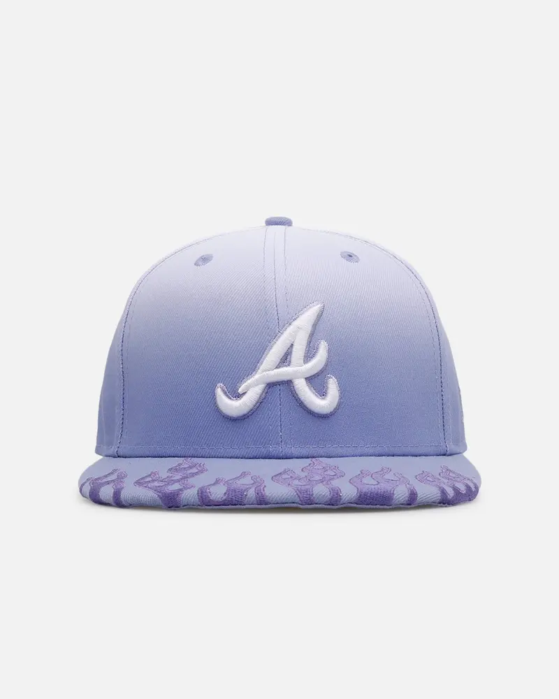 New Era Atlanta Braves 'Sundye Flames' 59Fifty Fitted Lavender 1
