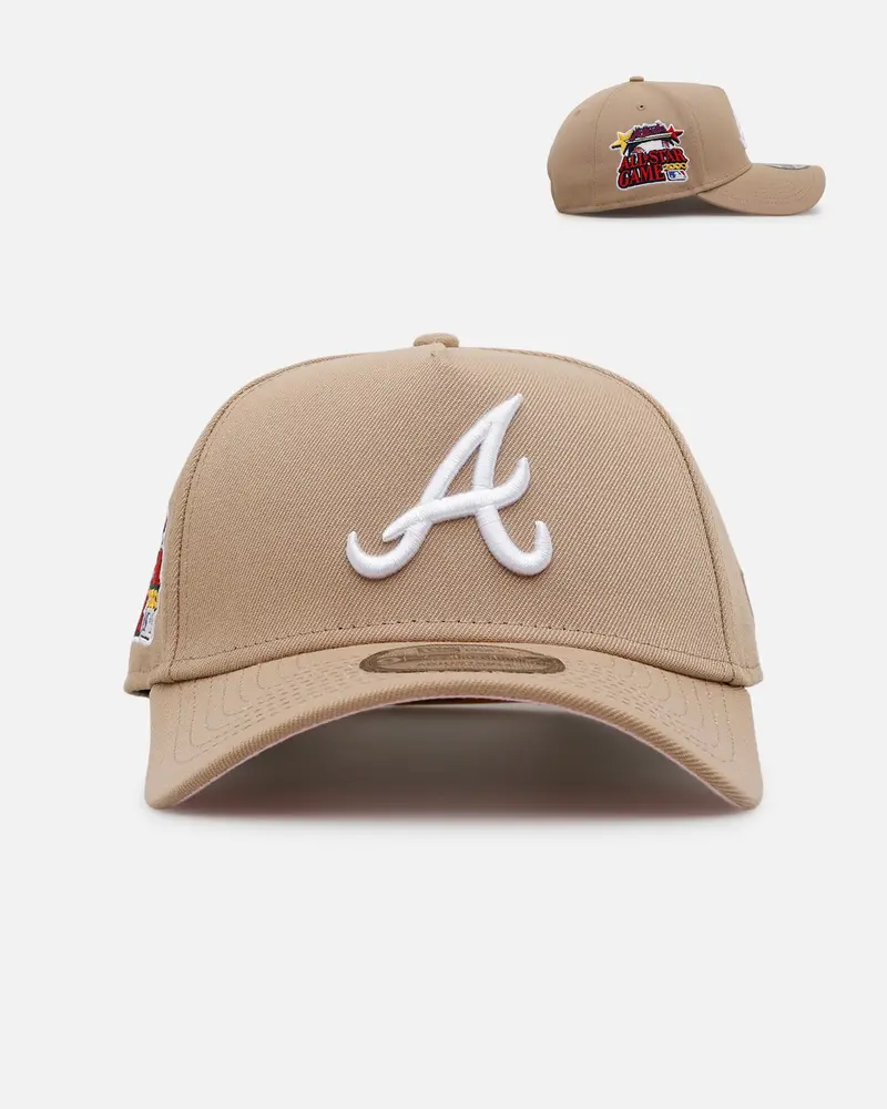 New Era Atlanta Braves 'Tan Pink' 9Forty A-Frame Snapback Tan 1