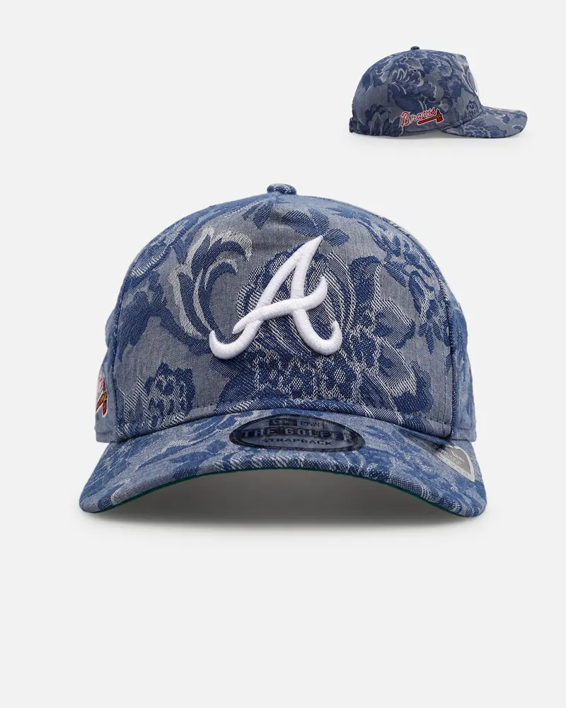New Era Atlanta Braves 'Three Looms' Golfer Strapback Denim 1