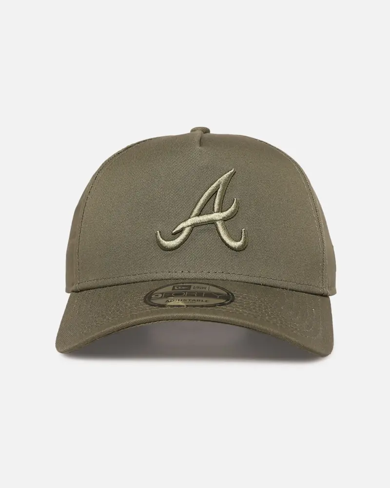 New Era Atlanta Braves 'Tonal Olive' 9Forty A-Frame Snapback Olive 1