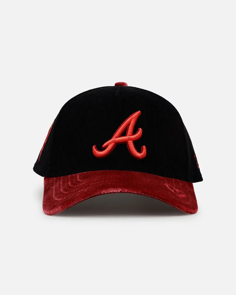 New Era Atlanta Braves 'Velvet Cord Certified Lover' 9Forty A-Frame Premium Corduroy Snapback Black 1