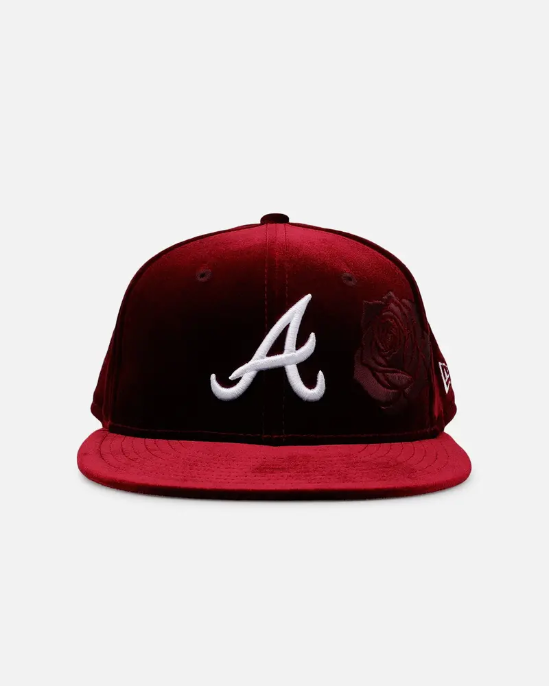 New Era Atlanta Braves 'Velvet Roses' 59Fifty Fitted Maroon 1