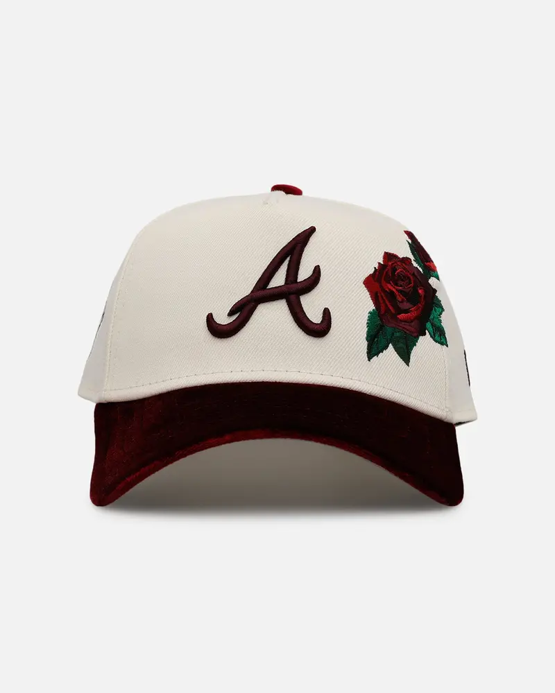 New Era Atlanta Braves 'Velvet Roses' 9Forty A-Frame Snapback Chrome 1